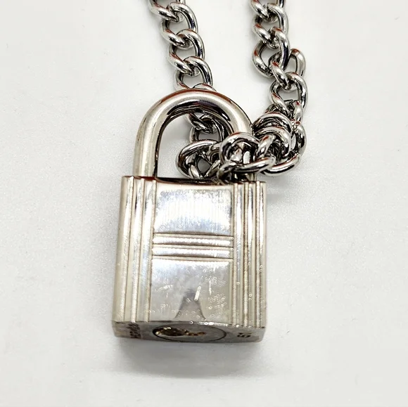 Hermes Cadena Silver Lock #51 On Chain - Picture 4 of 7